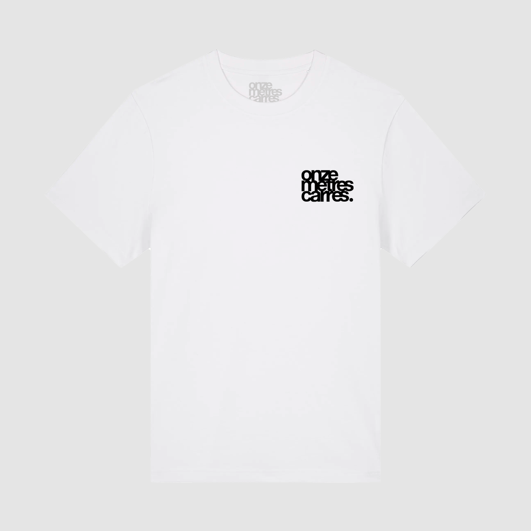 T-Shirt White Flower Draw Pink