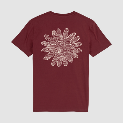 T-Shirt Burgundy Flower Biarritz