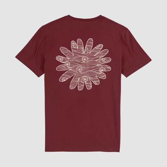 T-Shirt Burgundy Flower Biarritz