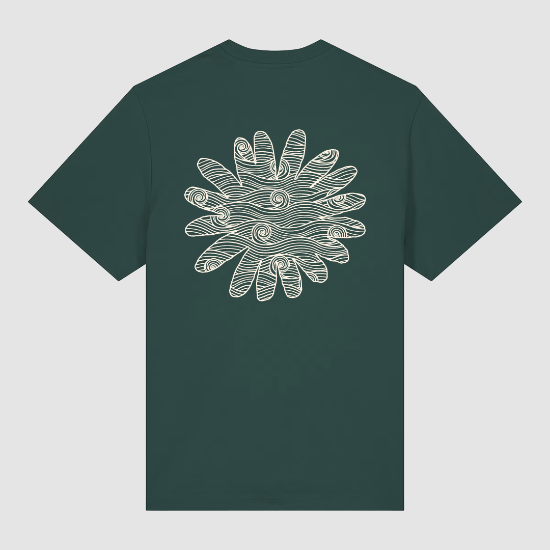 T-Shirt Glazed Green Flower Biarritz
