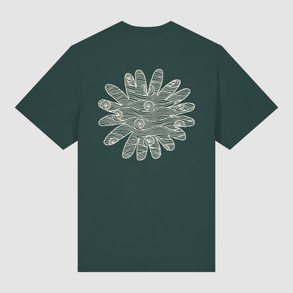 T-Shirt Glazed Green Flower Biarritz