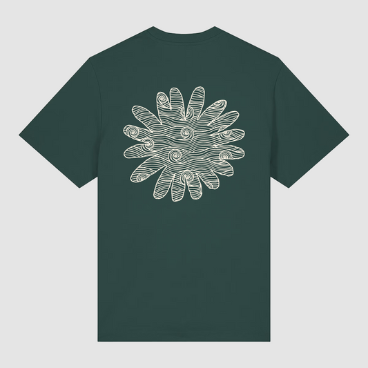 T-Shirt Glazed Green Flower Biarritz