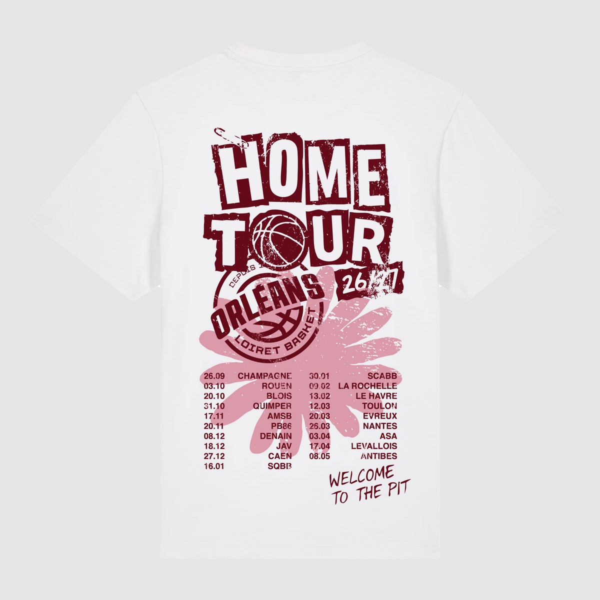 T-shirt Home Tour White Red