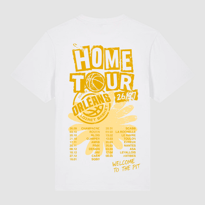 T-shirt Home Tour White Yellow
