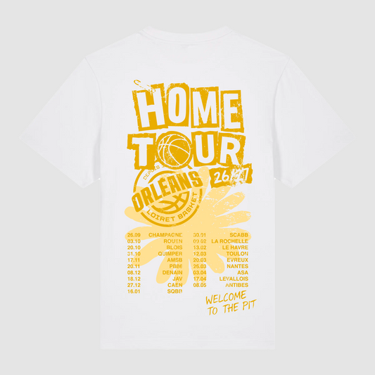 T-shirt Home Tour White Yellow