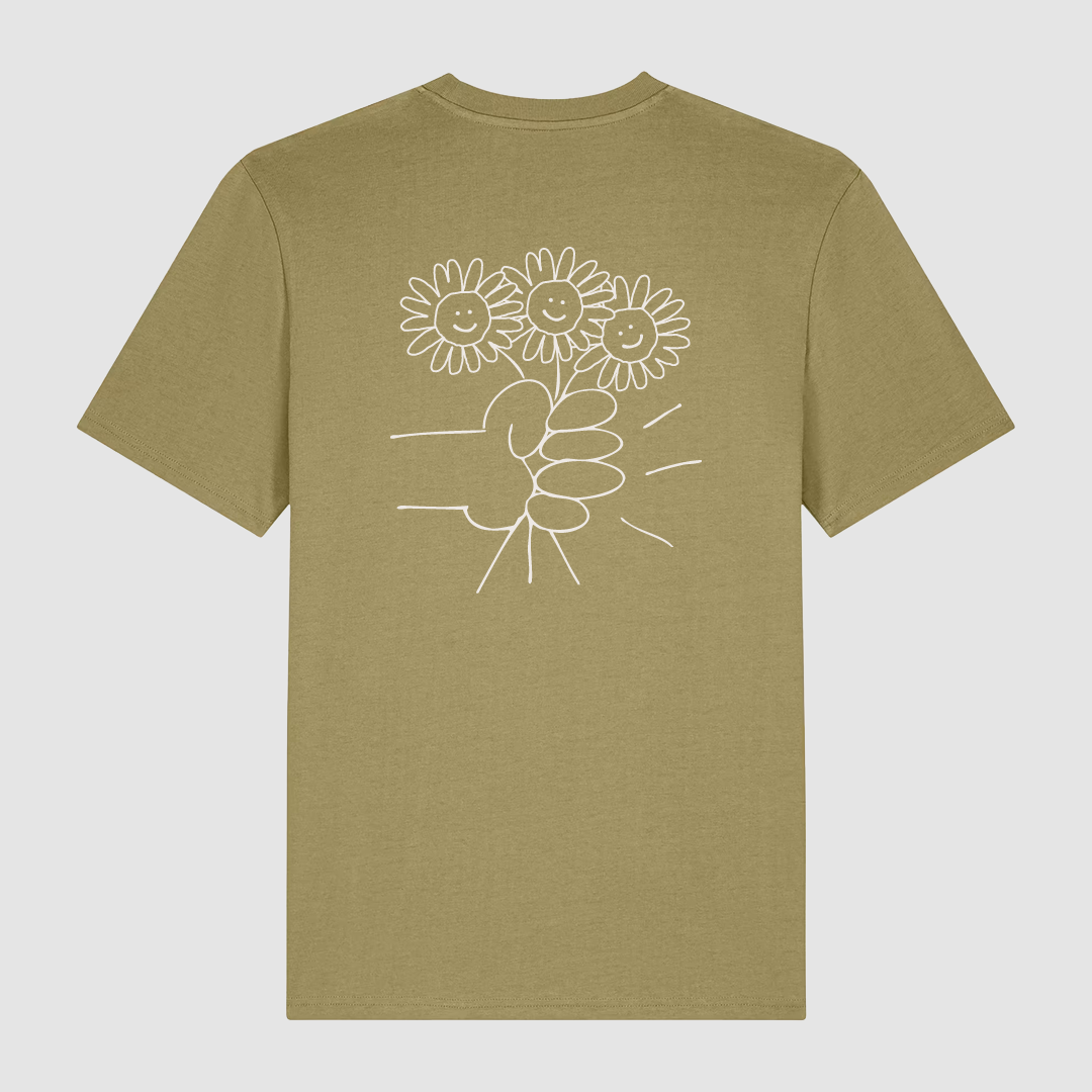 T-shirt Flower Bouquet Olive