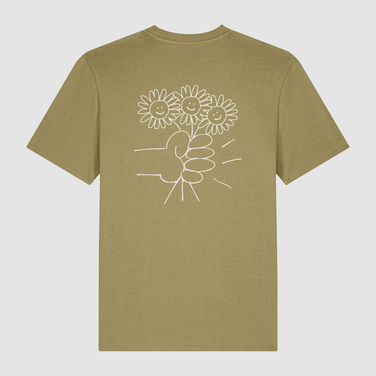 T-shirt Flower Bouquet Olive