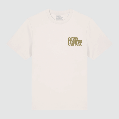 T-Shirt Flower Heart Olive White
