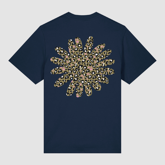 T-Shirt Heart Léopard Navy