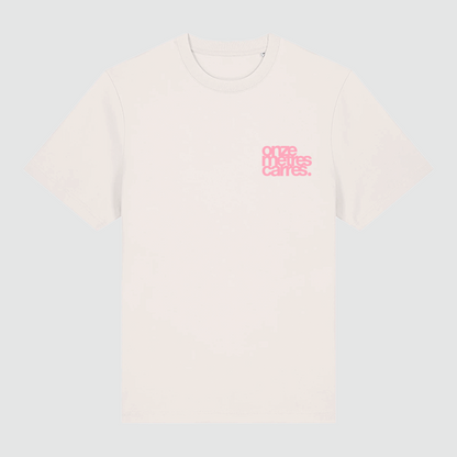 T-shirt Off White Heart Flower Pink