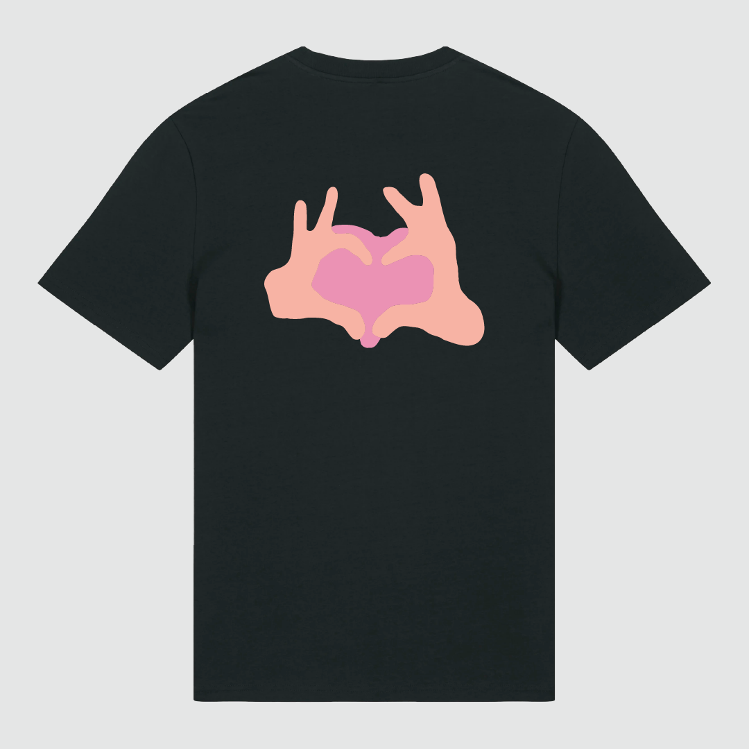T-shirt Black Heart Louis Granet