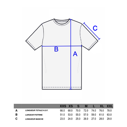 T-shirt White Flower Draw Purple