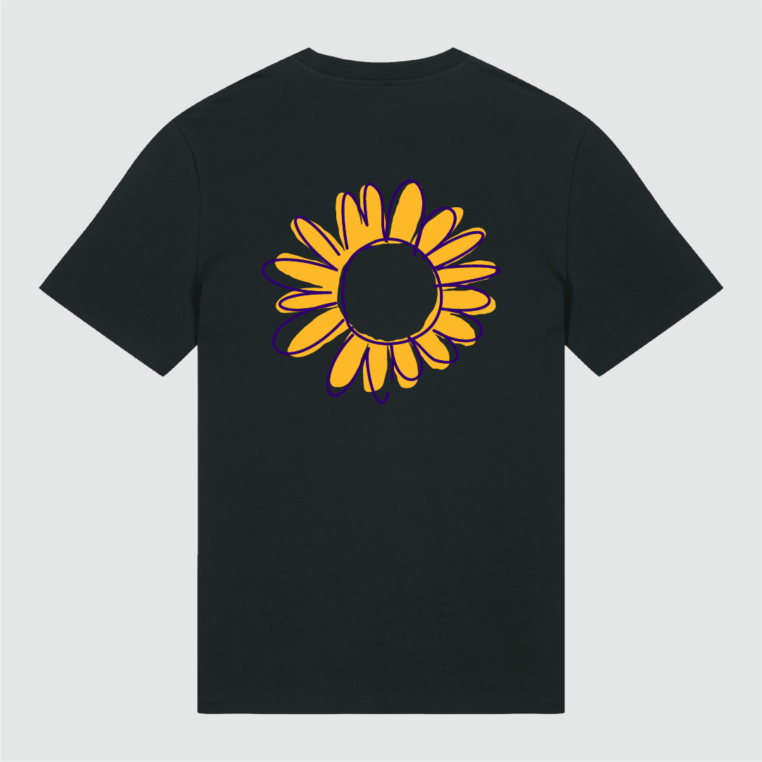 T-Shirt Black Flower Draw Lakers