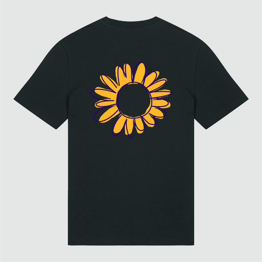 T-Shirt Black Flower Draw Lakers