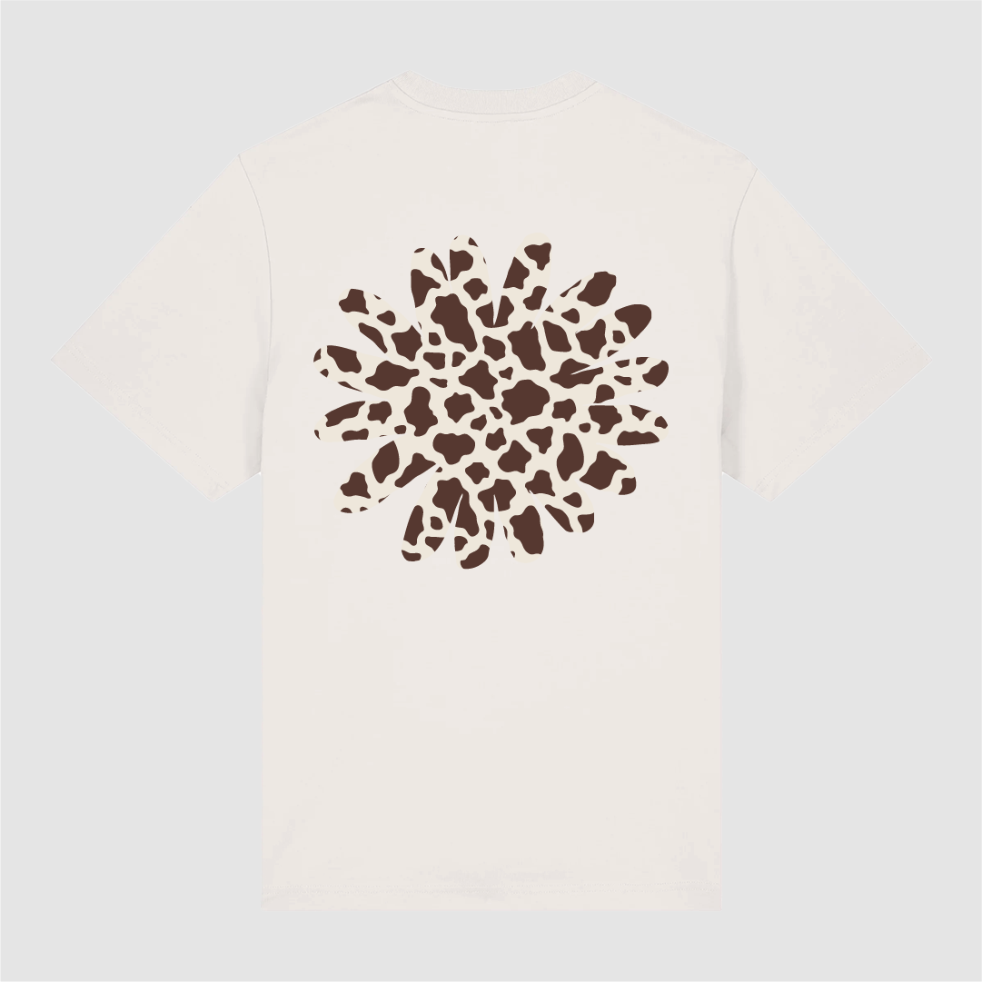 T-Shirt Off White Flower Cow