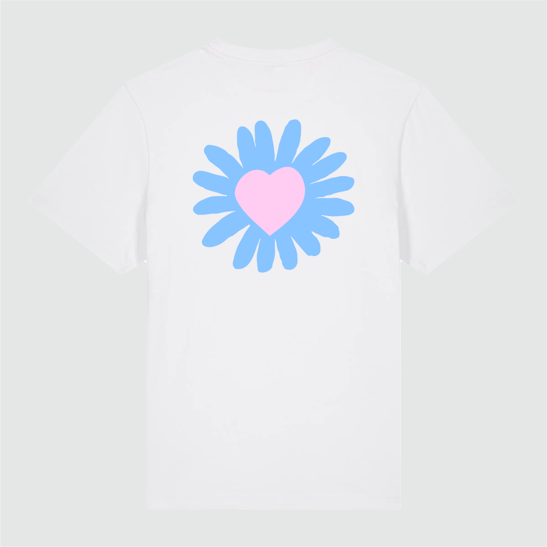 T-Shirt White Flower Heart