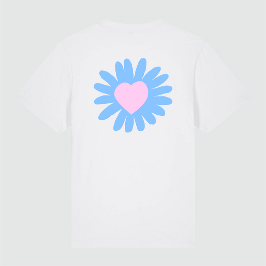 T-Shirt White Flower Heart