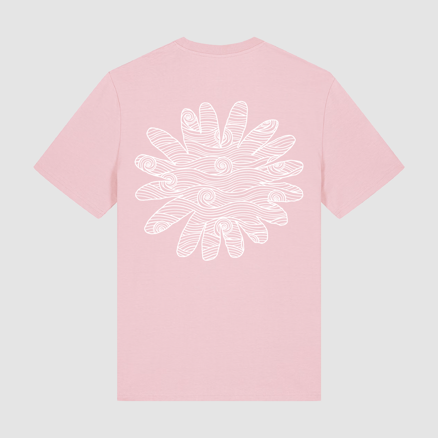 T-Shirt Cotton Pink Flower Biarritz