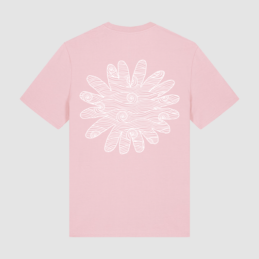 T-Shirt Cotton Pink Flower Biarritz