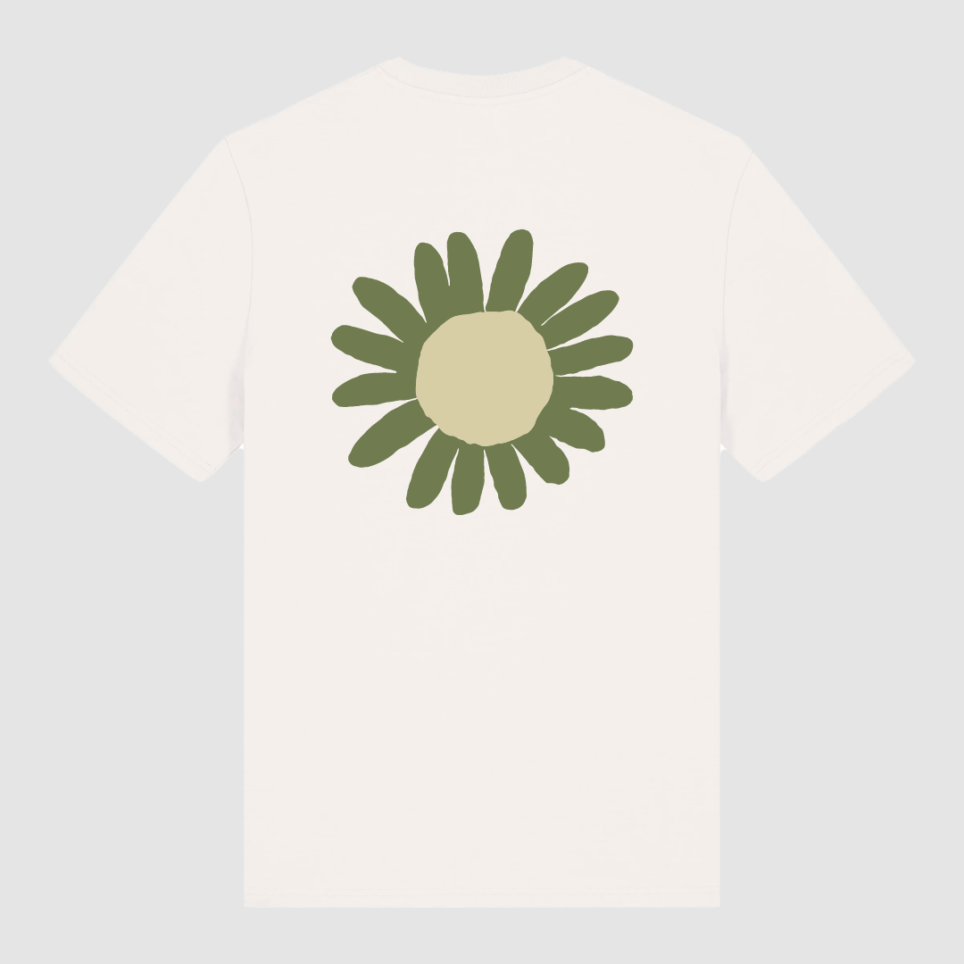 Flower Kaki / White