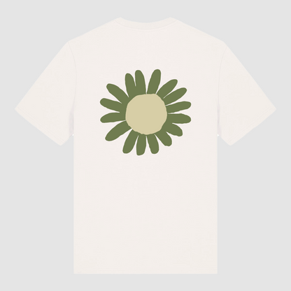 Flower Kaki / White