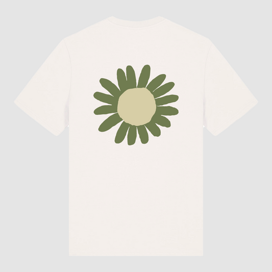 Flower Kaki / White