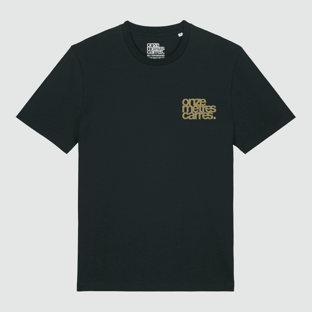 T-Shirt Flower Heart Olive Black