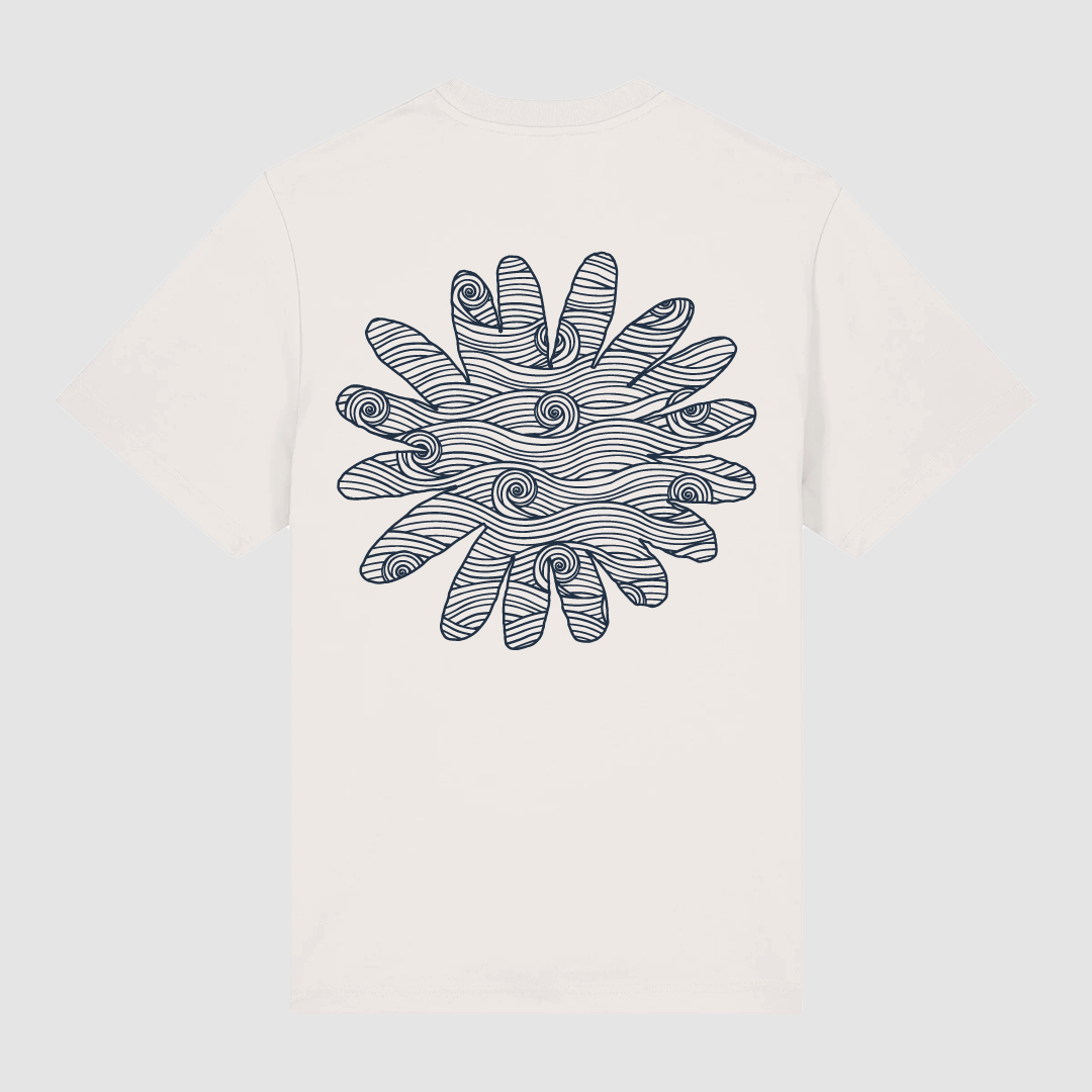 T-Shirt Flower Biarritz Navy Off White