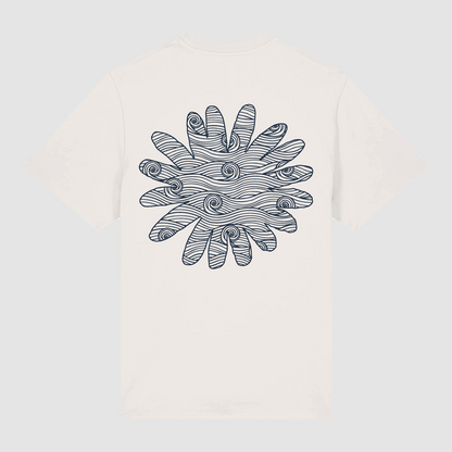 T-Shirt Flower Biarritz Navy Off White