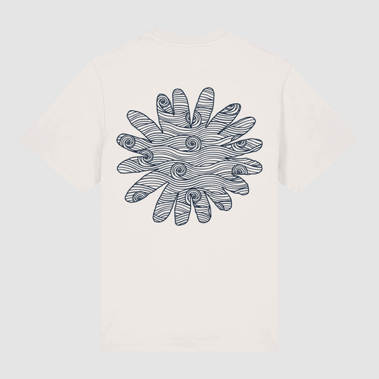 T-Shirt Flower Biarritz Navy Off White