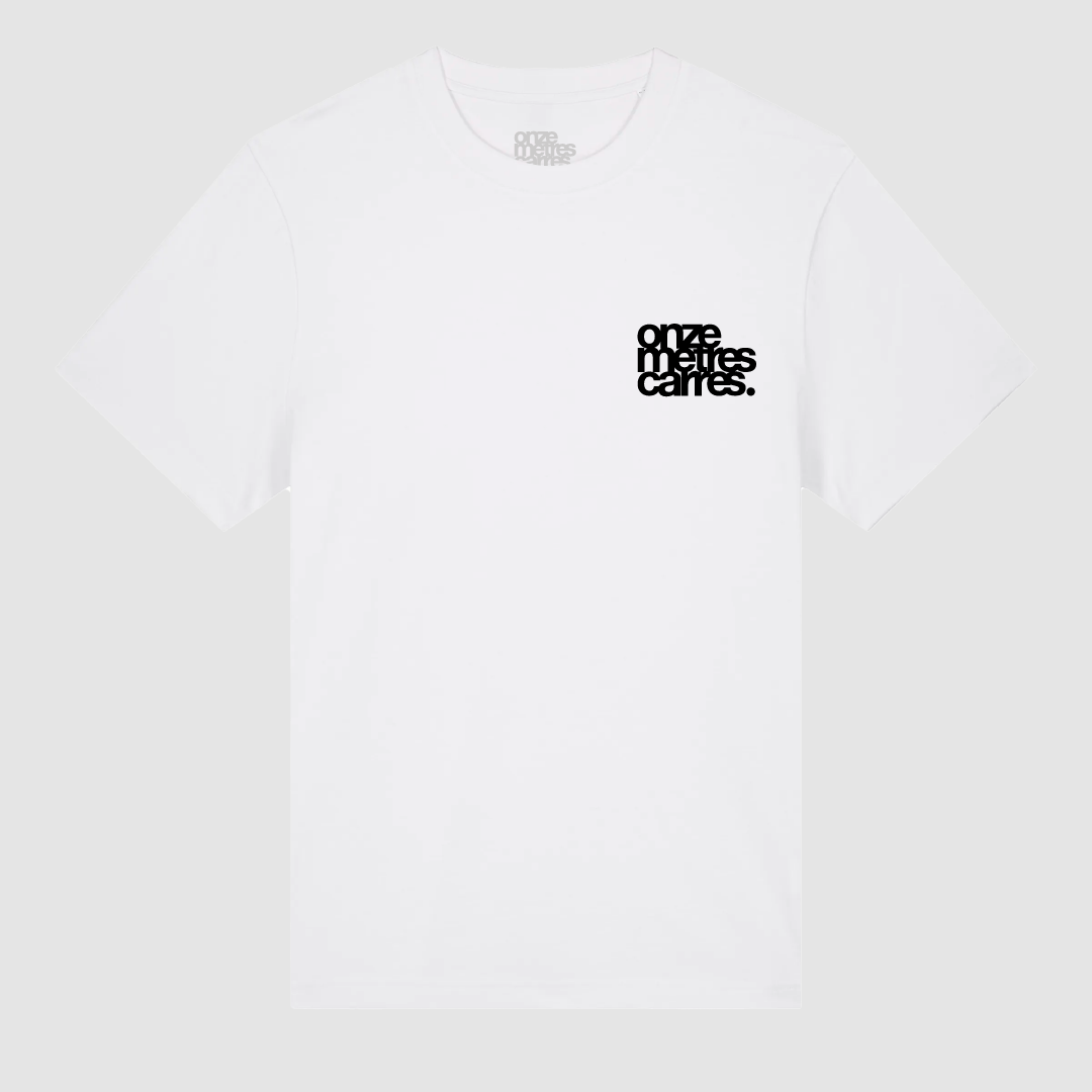 T-shirt White Flower Blue