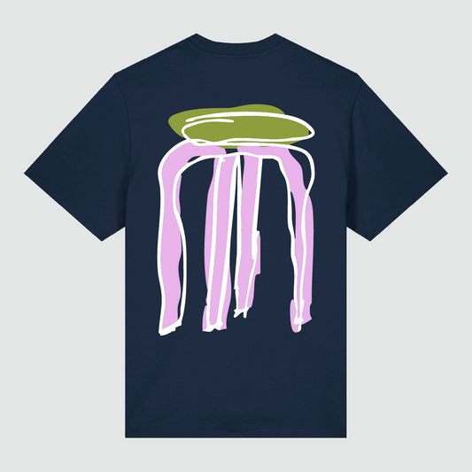 T-Shirt Laurent Badier Navy / Pink