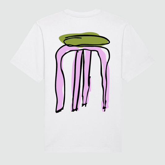 T-Shirt Laurent Badier White / Pink