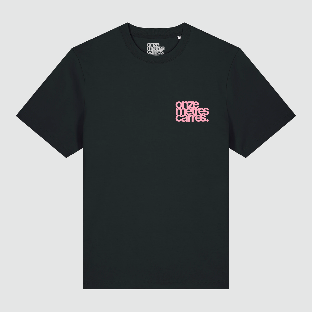 T-Shirt Black Flower Heart