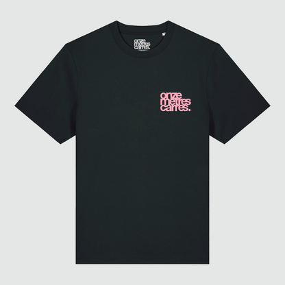 T-Shirt Black Flower Heart
